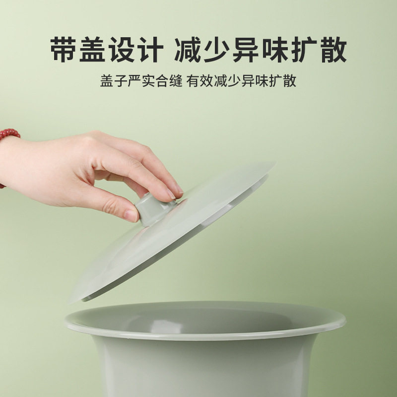 塑料卫生痰盂带盖加厚儿