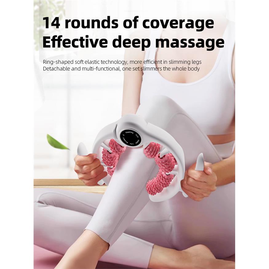 环形夹腿滚轮腿部按摩器