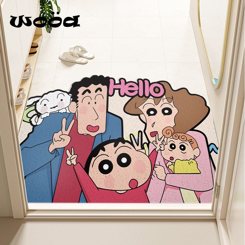 蜡笔小新入户地垫创意图案玄关丝圈脚垫耐脏可裁剪卡通可爱垫子,居家布艺,入户地垫,淘宝优惠券,粉丝福利购,淘宝优惠卷