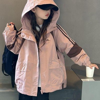 女童外套冲锋衣2025新款春秋款中大童儿童洋气春季防风超好看上衣
