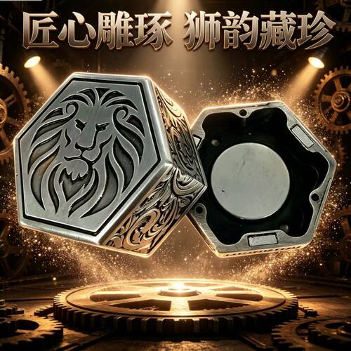 卡姆六角金属巧粉盒铝合金巧克粉盒高档强磁吸塔悟姆TAOM巧克盒