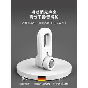 窗帘轨道挂钩式 窗帘一整套 滑轨可伸缩侧装 静音滑道窗帘杆导轨顶装