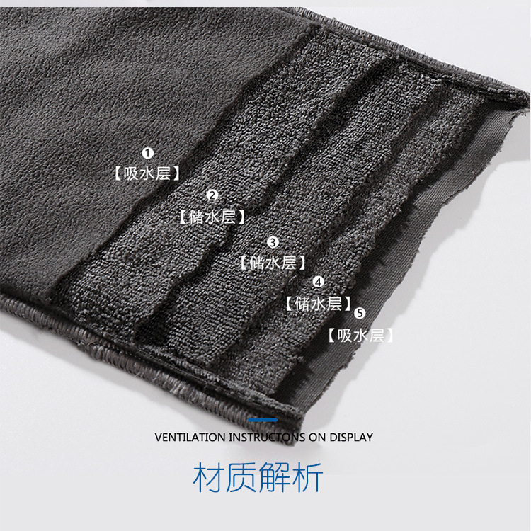 五层加厚竹炭纤维成人老人可洗尿布尿片尿不湿配套用吸水尿介子