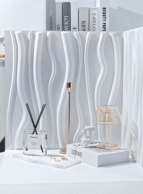 3D立体几何白色背景板拍照摄影道具简约美食饰品装饰摆件背景