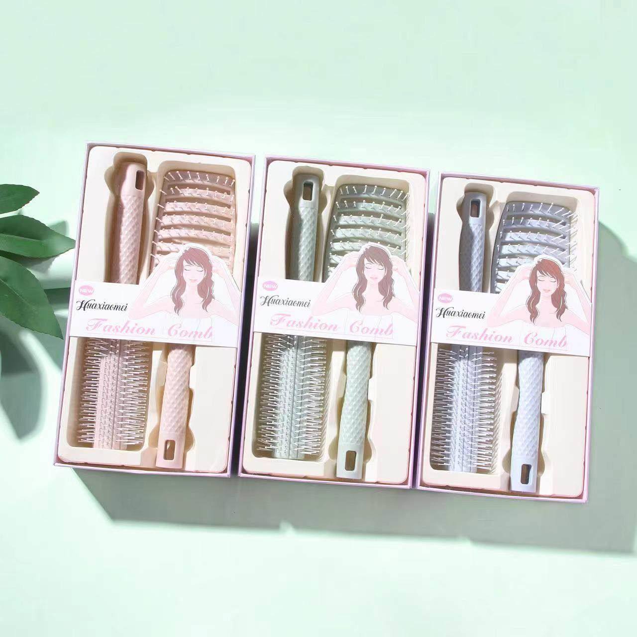 士女士大波浪弧形大弯梳子礼盒级感 蓬松颅顶排骨梳子套装