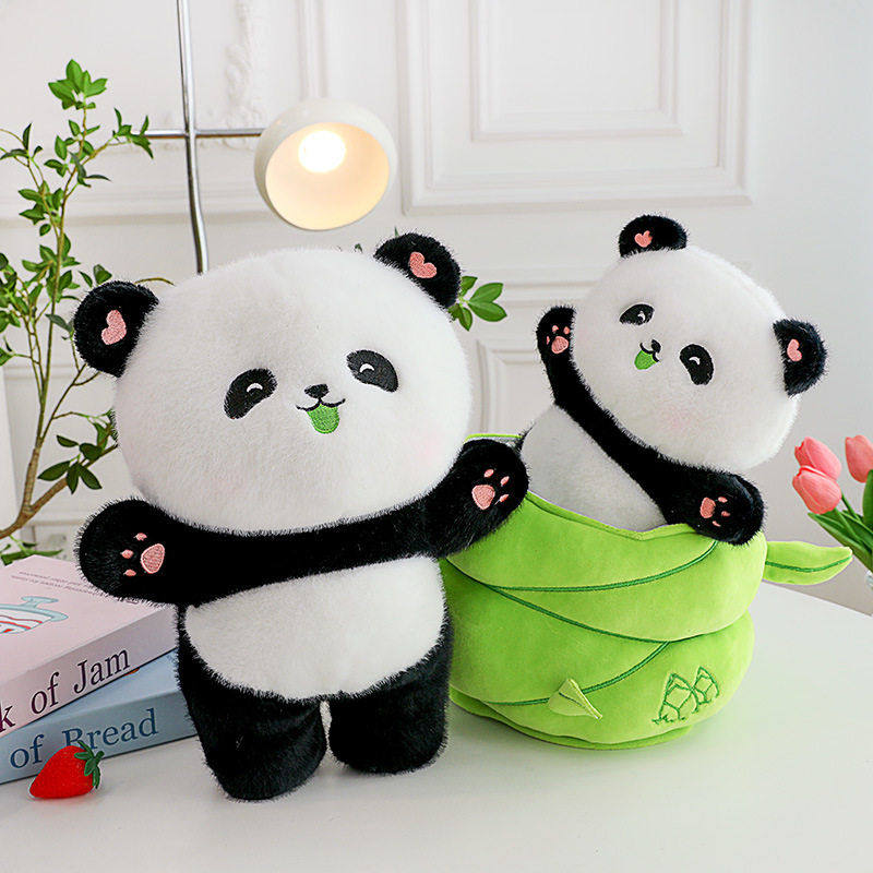 创意竹笋装竹子熊猫玩偶花花毛绒玩具抱睡公仔布娃娃女孩生日礼物,玩具/童车/益智/积木/模型,毛绒/玩偶/公仔/布艺类玩具,淘宝优惠券,粉丝福利购,淘宝优惠卷