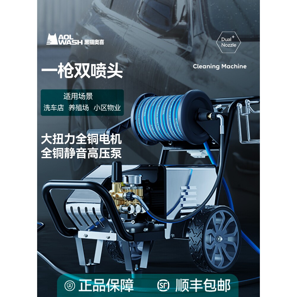 德国进口洗车机220v380v高压商用水枪洗地大功率工业级清洗机泵洗