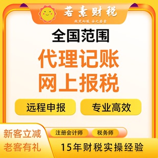 代理记账报税税务申报小规模一般纳税人零0申报网上报税会计做账