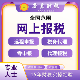 企业网上报税一般纳税人小规模零0申报远程申报工商年报代理记账