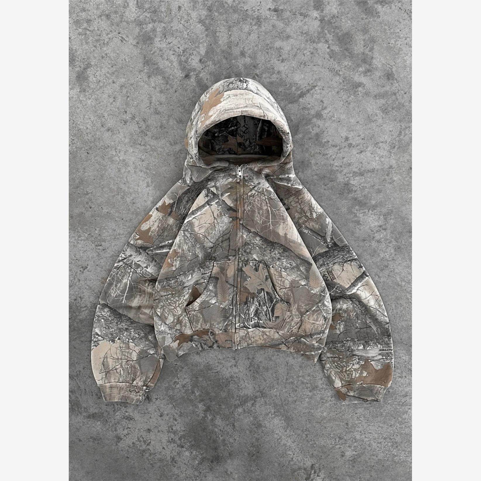 Camostreethip-Hopbaggyhoodie American Camouflage Street hip hop Loose Hooded Sweatshirt