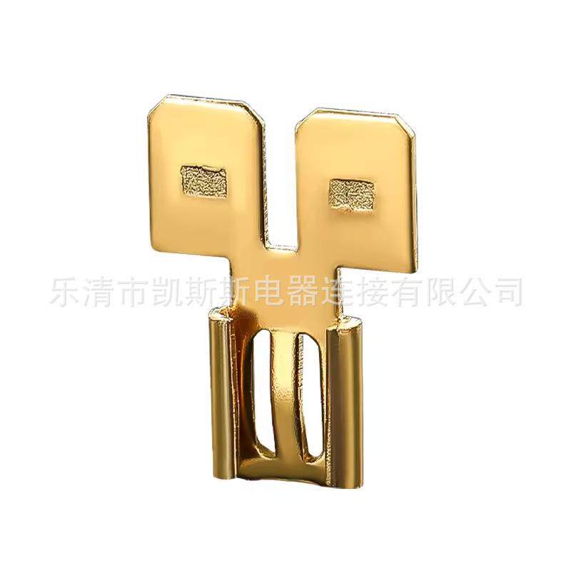 6.3插簧带双头6.3插片61765-1连接器现货接线鼻铜接线端子