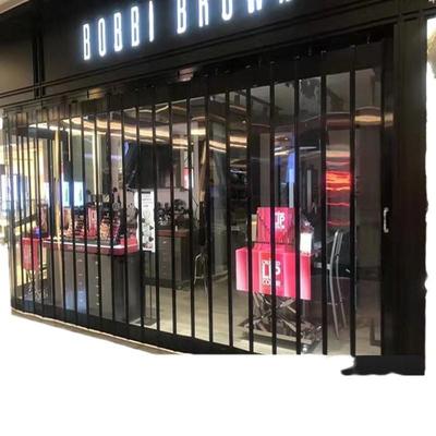 商用水晶折叠门商场商埔横向折叠门铝合金透明推拉隐形隔断门