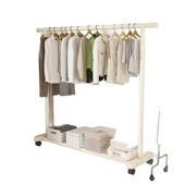 特粗衣帽架落地立式 移动奶油风挂衣服简易宿舍挂衣架移动式 晾衣架