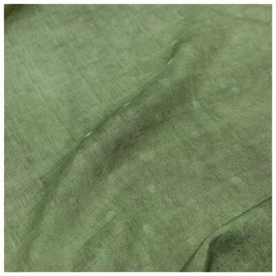 天然蚕丝柞蚕丝波点提花脏染手工艺炒色布料怀旧服装设计师面料