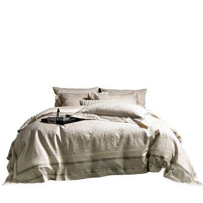 意式高奢提花纹寝具床品高级感奢享纯棉澳棉长绒棉四件套埃利斯