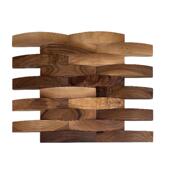 黑胡桃编织纹原木实木马赛克背景软装 饰轻奢简约立体酒店会所 装