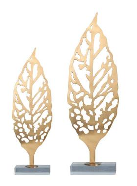 新中式轻奢家居树叶摆件创意家用客厅酒店金属装饰工艺品