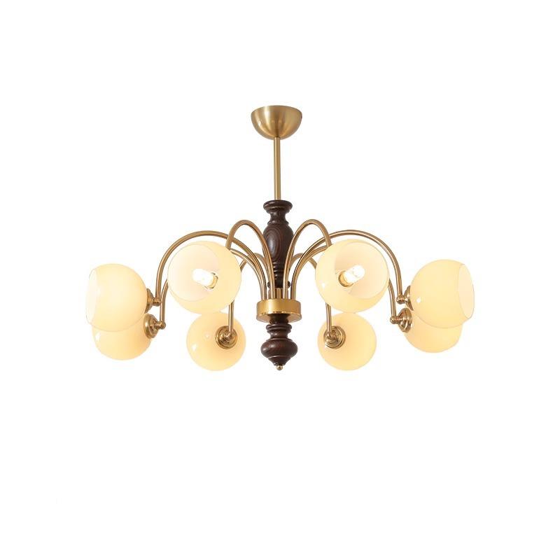 吊灯复古南787洋风客厅装饰灯头胡桃木造厅型新多款大中护眼灯山