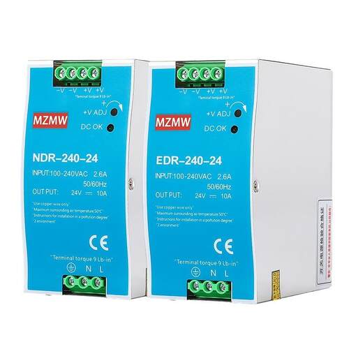 导轨式开关电源EDR-240-24220转12V2448V伏NDR-240W-48变压器