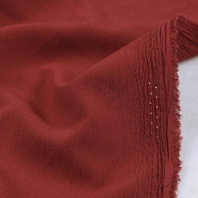 H152#纯色邹邹布小清新微邹肌理布料亲肤质感柔顺细腻服装面料