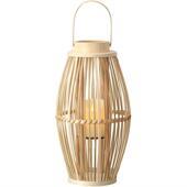 北欧简约禅意 中式 手工原木烛台藤编落地风灯摆件民宿酒店装 饰日式