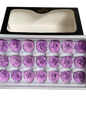 厂家直供永生花奥斯汀花头2-3厘米巧克力心保鲜花DIY花材