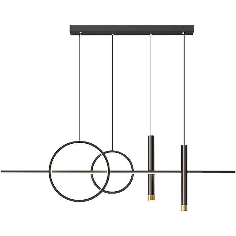 餐厅灯吊灯中山灯具现代简约饭厅餐桌吧台极简长条创意设计师护眼