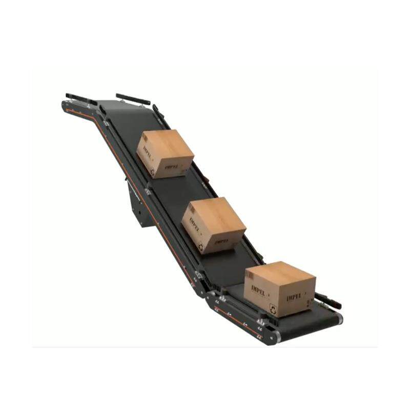 皮带提升机爬坡机输送带斜向挡板流水线伸缩皮带爬坡输送机厂家