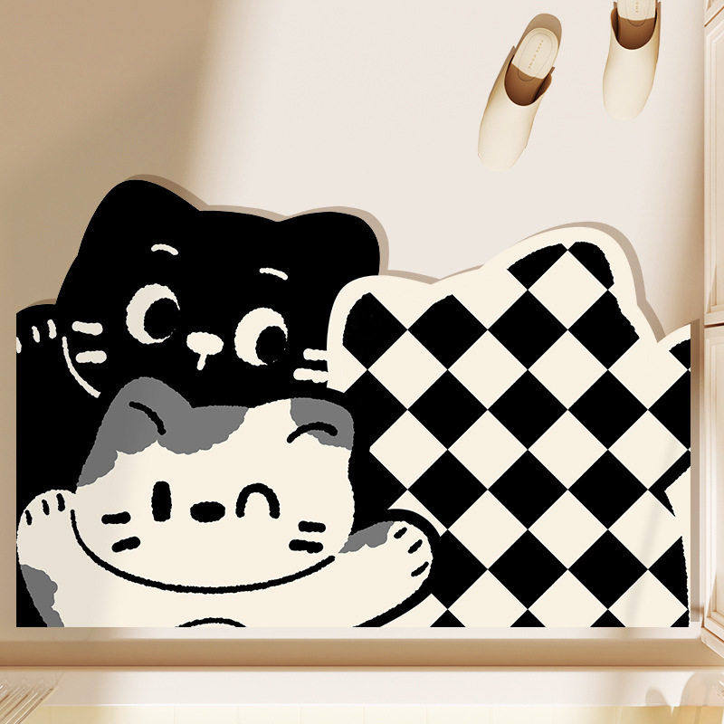 硅藻泥地垫卡通猫咪卫生间耐脏易打理脚垫家用浴室吸水防滑脚垫子,居家布艺,家用脚垫,淘宝优惠券,粉丝福利购,淘宝优惠卷