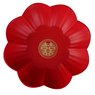 客厅红色专用结婚果盘