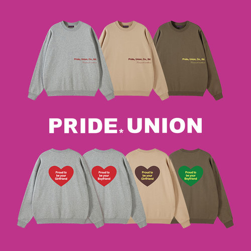 PRIDEUNION发泡印毛圈卫衣
