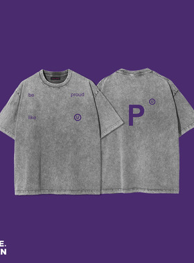 【明星同款】PRIDE*UNION骄傲集结植绒字母印花重磅水洗Tee