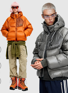 郑棋元此沙同款PRIDEUNION轻量级800蓬松90白鸭绒糖果面包羽绒服