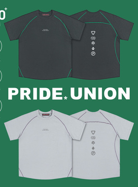 Pride Union骄傲集结哈撞色苏线防晒抗菌速干短袖网球跑步户外T恤