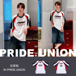 运动T恤夏季 PRIDE UNION骄傲集结刺绣复古速干球衣短袖