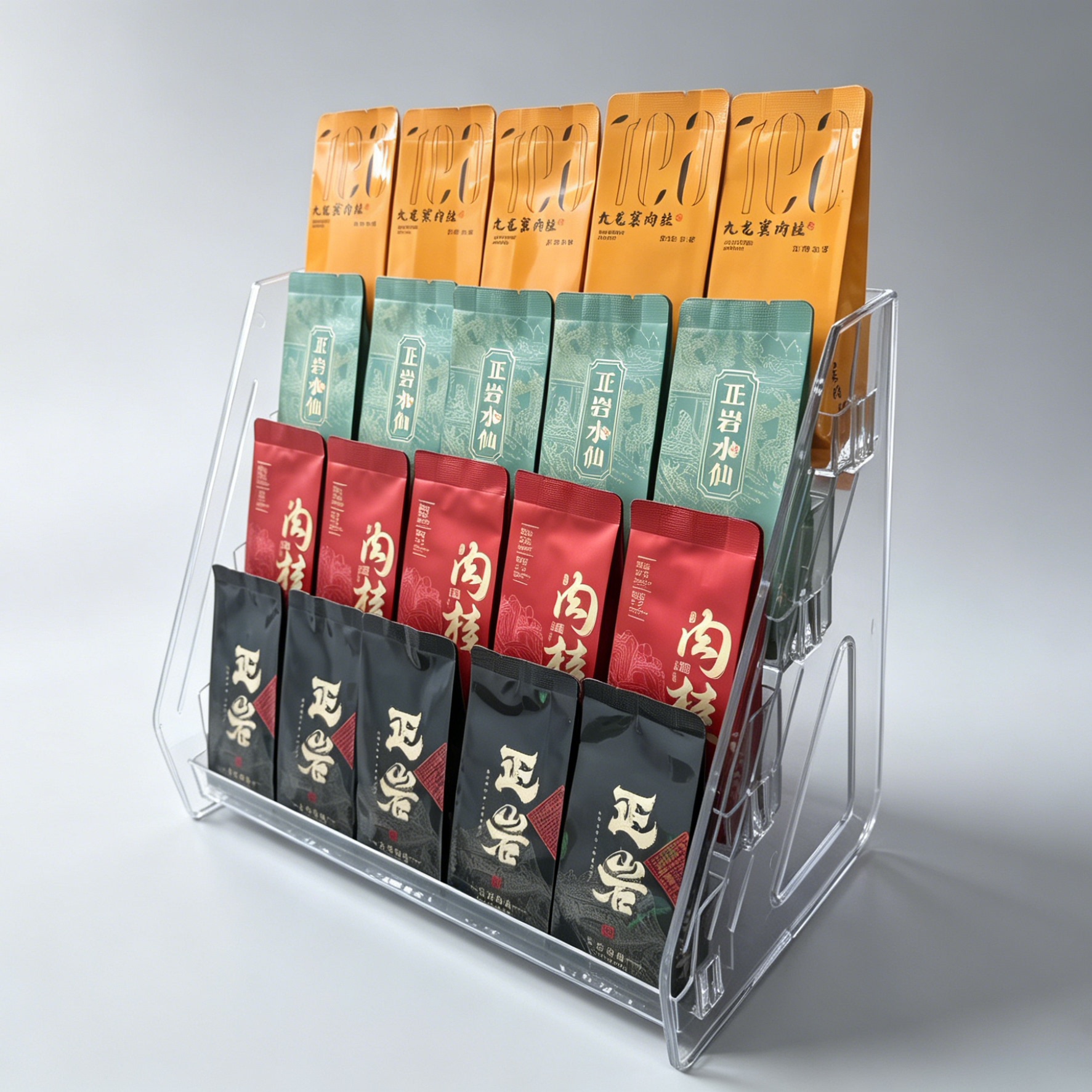 茶叶店专用茶包陈列架透