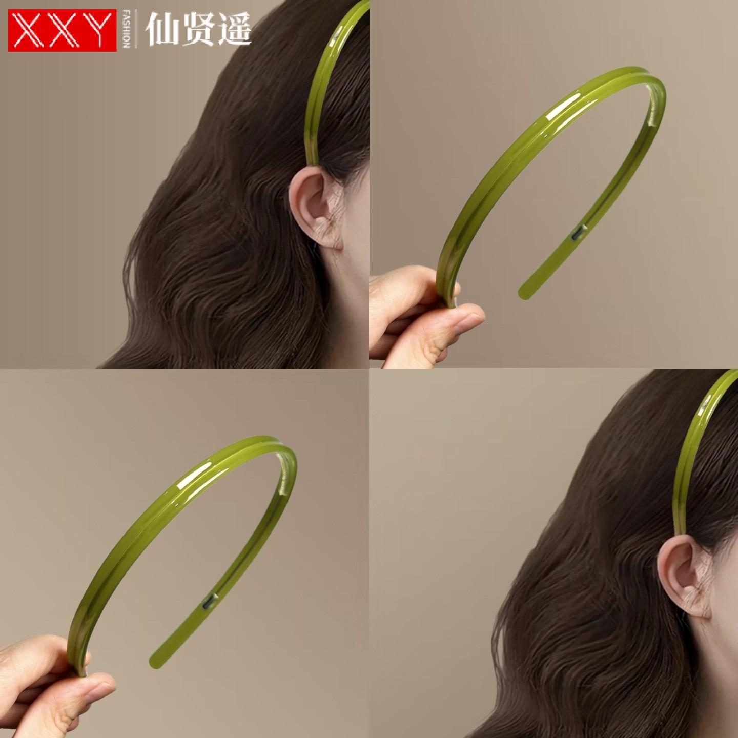 醋酸细款绿色发箍女2025洗脸头箍