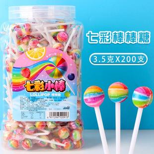 3.5克卡通迷你桶装 棒棒糖水果味糖果小卖部整箱批休闲零食品特惠