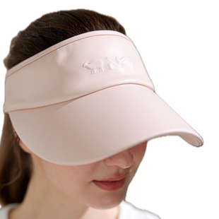 NKT小羊皮空顶帽网球高尔夫球遮阳帽大帽檐高档夏季运动跑步帽子