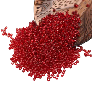 杰米2mm玻璃散珠灌银金色隔珠琉璃珠子手工饰品编织diy配件饰品