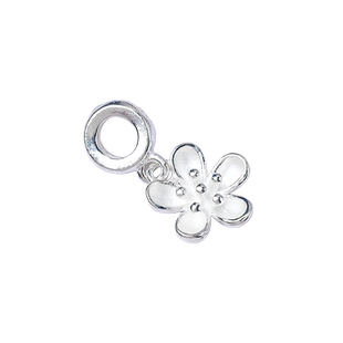 杰米S925银配件手工编织项链手链提溜莲花铃铛羽毛五瓣花银饰品