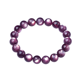 杰米天然紫祖母晶散珠子紫锂云母圆珠女士手串手链配珠手工DIY