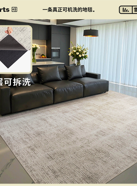 【国补立减15%】CCF 镜湖 意式轻奢可拆洗地毯客厅无胶防滑高级感