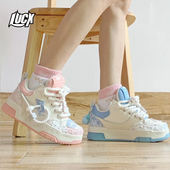 lucx面包鞋 厚底增高鸳鸯运动鞋 糖果配色男女国潮滑板鞋 多巴胺爆款