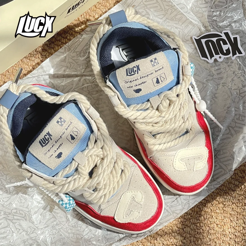 Lucx丁程鑫明星同款夏季小众百搭时尚面包鞋男女情侣同款简约板鞋
