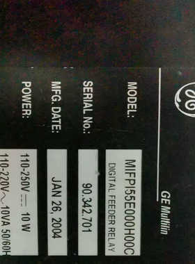 GE通用电气 MIFPI55E000H00C  Multilin