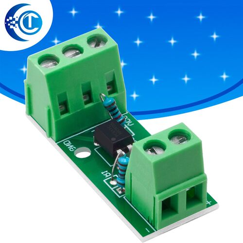 1路光耦隔离模块/EL817/PC817/光电隔离器/光藕合器/可卡导轨支架