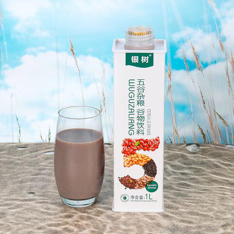 银树粗粮五谷杂粮整箱大瓶1L红豆营养组合果汁礼盒装低脂酒席饮料