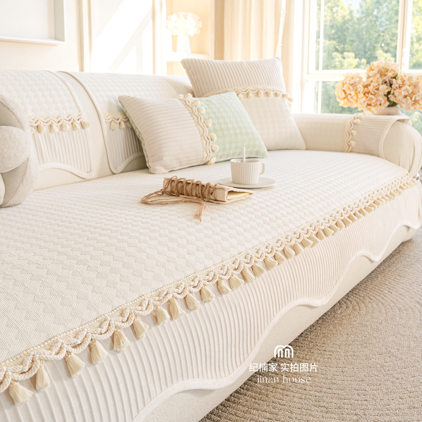 高级感沙发垫劳伦斯雪尼尔一片式直排盖布巾四季通用固定防滑坐垫,居家布艺,沙发垫,淘宝优惠券,粉丝福利购,淘宝优惠卷