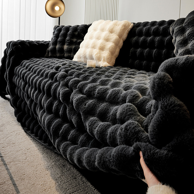 毛茸茸网红沙发盖布巾冬季毛绒防滑沙发套罩2025新款防猫抓坐垫毯,居家布艺,沙发套,淘宝优惠券,粉丝福利购,淘宝优惠卷